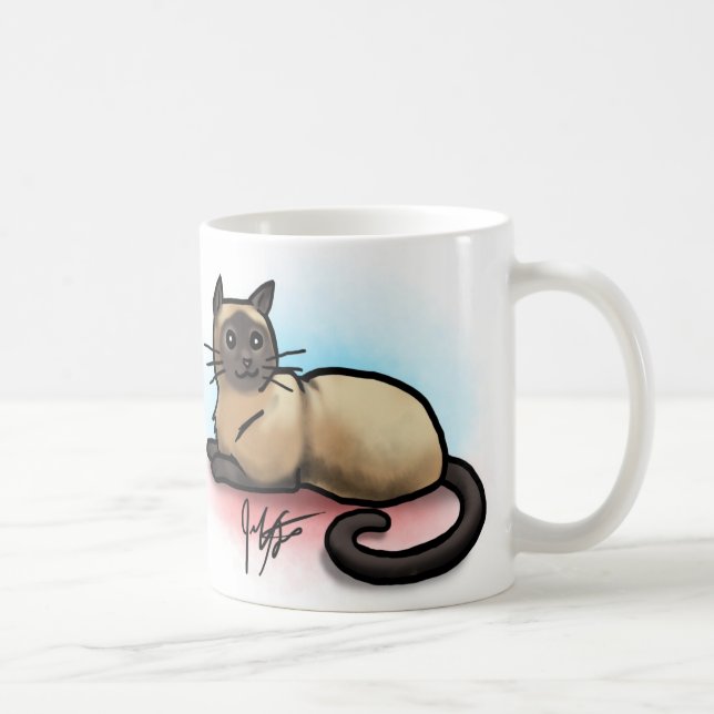 Kattmugg - Siamese mönster Kaffemugg (Höger)