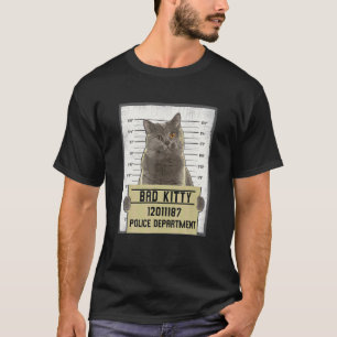 Kattmuggning Fot Kriminal Djur T Shirt