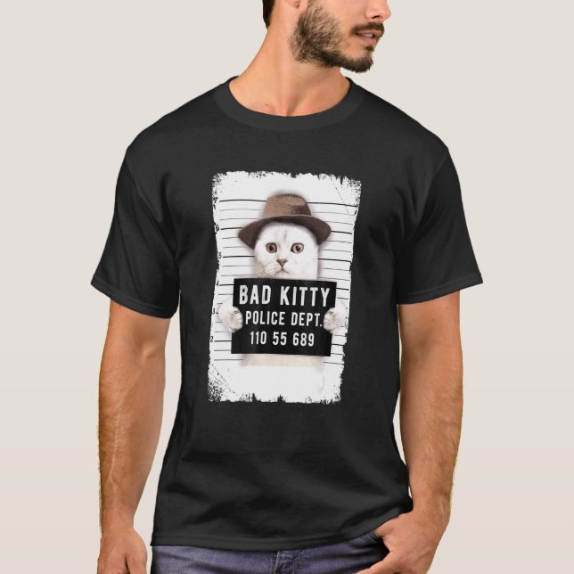 Kattmugshot T Shirt (Framsida)