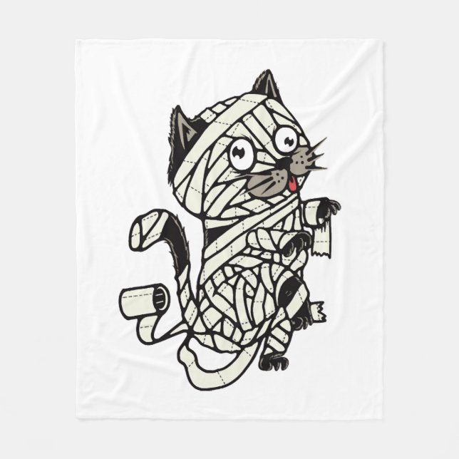 kattmummi halloween fleecefilt (Framsidan)