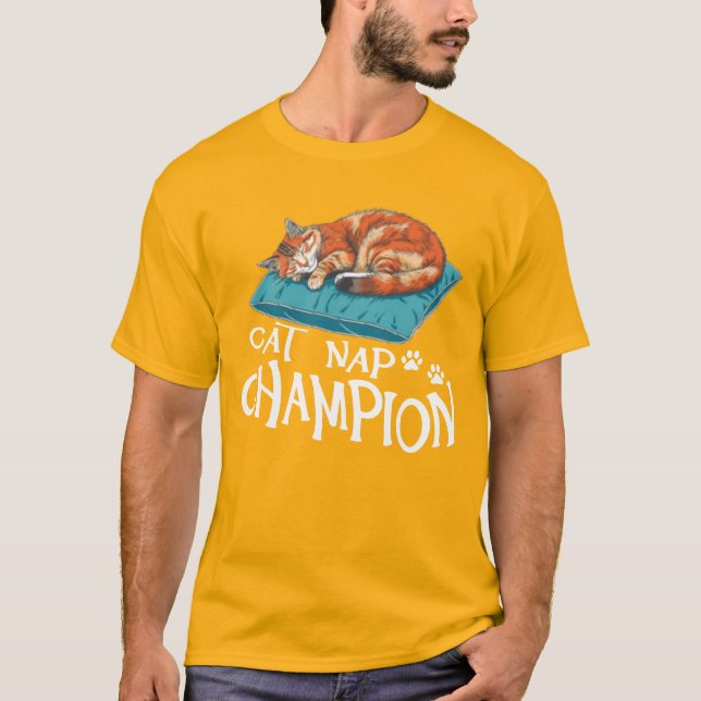 Kattnappmästare Grafisk T-Shirt (Framsida)