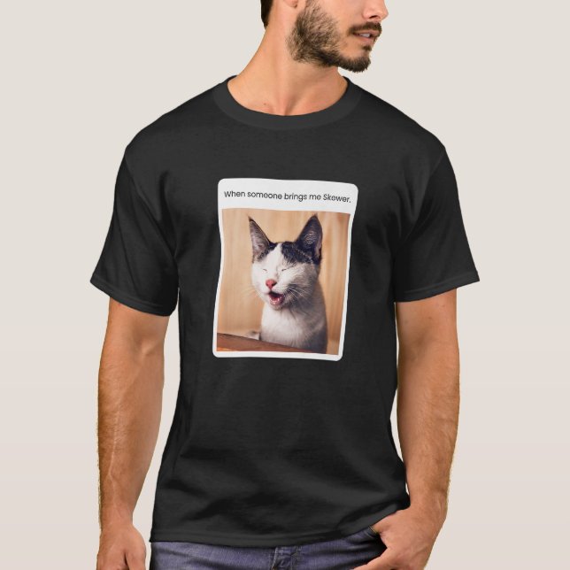 Kattnota när någon ger mig skannern t shirt (Framsida)