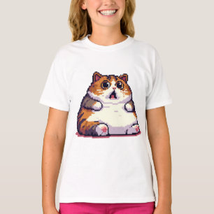 Kattnummer för tjock av orange, stoppad t shirt