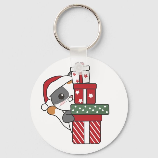 Kattnyckelkedjan Katt - julklapp Nyckelring (Framsida)