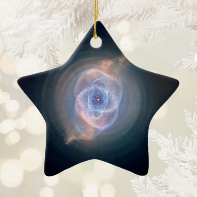 Kattögonnebulosan Stjärnfoto Julgransprydnad Keramik (The Cat's Eye Nebula Star Photo Ceramic Ornament)