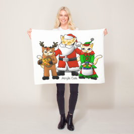 Kattor i julkostumsbutiken fleecefilt