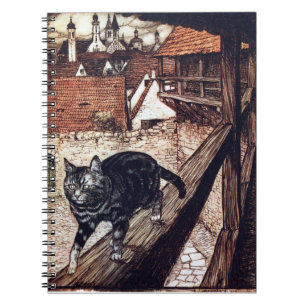 Kattorna på slottet av Rackham Anteckningsbok Med Spiral