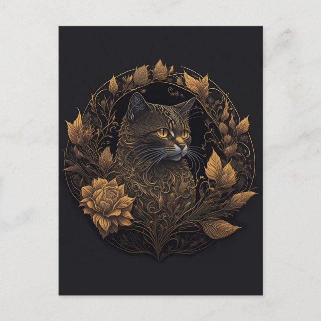 kattornament vykort (Framsida)