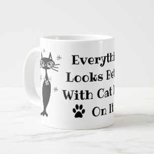 kattpäls kaffe mugg jumbo mugg
