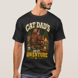 Kattpappa campingäventyr, Utomhus vandring katt T Shirt