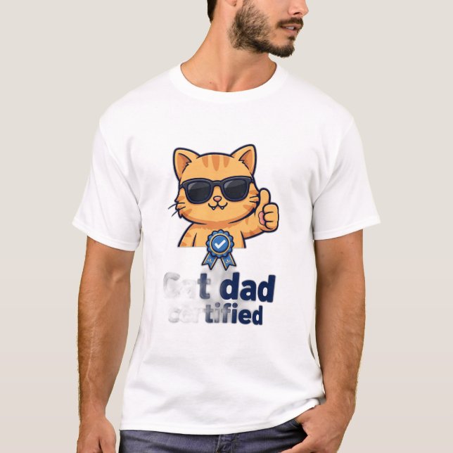 Kattpappa — Certifierad T Shirt (Framsida)