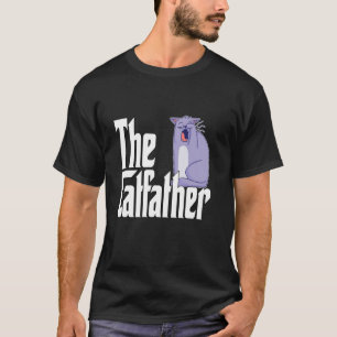 Kattpappa Den kattlige fadern Söt gäspande kattpap T Shirt