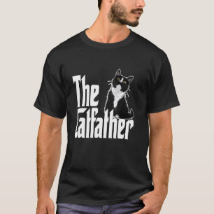 Kattpappa Den kattlige fadern Söt svart och vit ka T Shirt