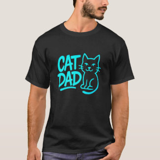 Kattpappa Graffiti Typografi Konstverk T Shirt