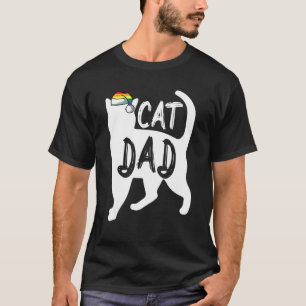 Kattpappa jul söta HBTQ-Gay Pride X-Mas Pyjamas T Shirt