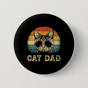 Kattpappa Kattälskare Pappa Fars dag  Knapp