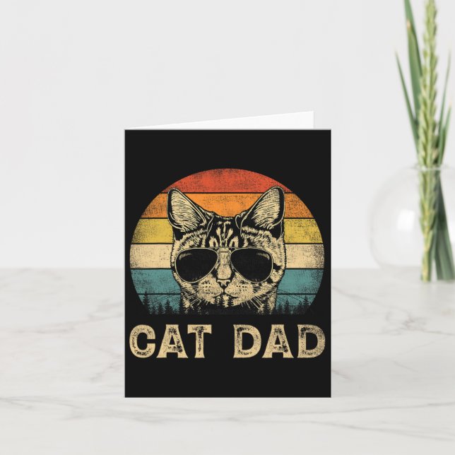 Kattpappa kattälskare pappa fars dag  kort (Framsida)