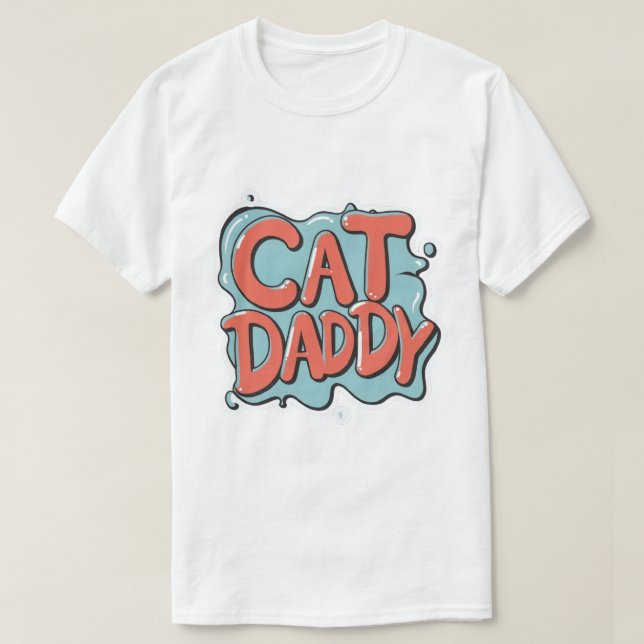kattpappa, kattälskare, pappa-katt i far, pappa t shirt (Design framsida)