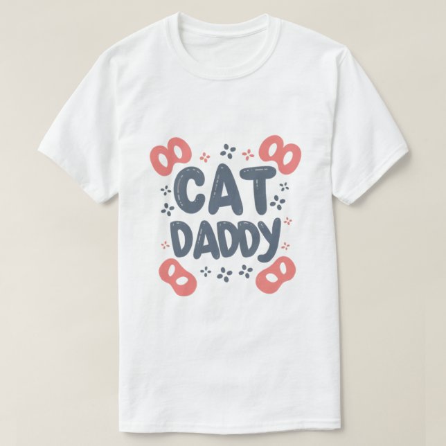 kattpappa, kattälskare, pappa-katt i far, pappa t shirt (Design framsida)