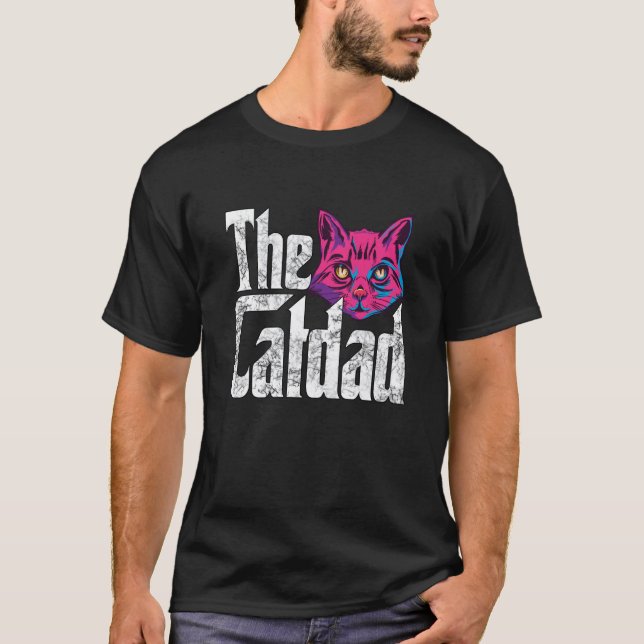 Kattpappa Kattfadern Galen Kattfar Kattpappa T Shirt (Framsida)