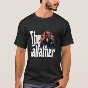 Kattpappa Kattfadern Galen Svart Katt Pappa Kattun T Shirt