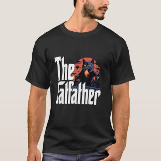 Kattpappa Kattfadern Galen Svart Katt Pappa Kattun T Shirt
