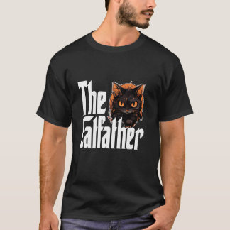 Kattpappa Kattfadern Ond Svart Katt Pappa Kitty  T Shirt