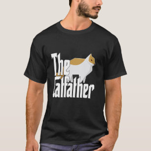 Kattpappa Kattfadern Söt Geometrisk Kattfar Pappa T Shirt