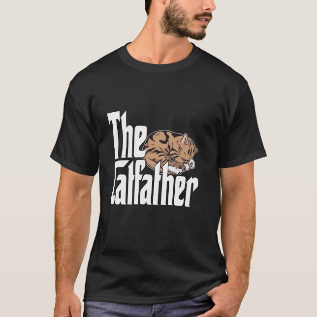 Kattpappa Kattfadern Söt sovande kattpappa Kit T Shirt (Framsida)