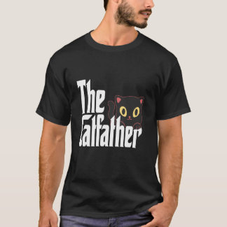 Kattpappa Kattfadern Söt Svart Kattpappa Kitty  T Shirt
