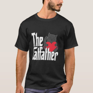 Kattpappa Kattfadern Söt Svart Kattpappa Kitty  T Shirt