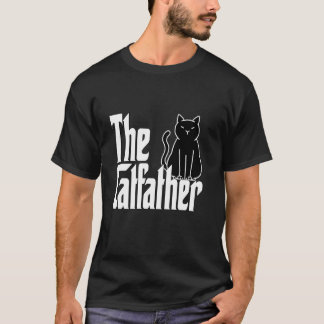 Kattpappa Kattfadern Söt Svart Kattpappa Kitty  T Shirt