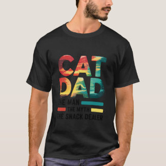 Kattpappa Mannen Myten Snacksäljare Roliga Pappors T Shirt