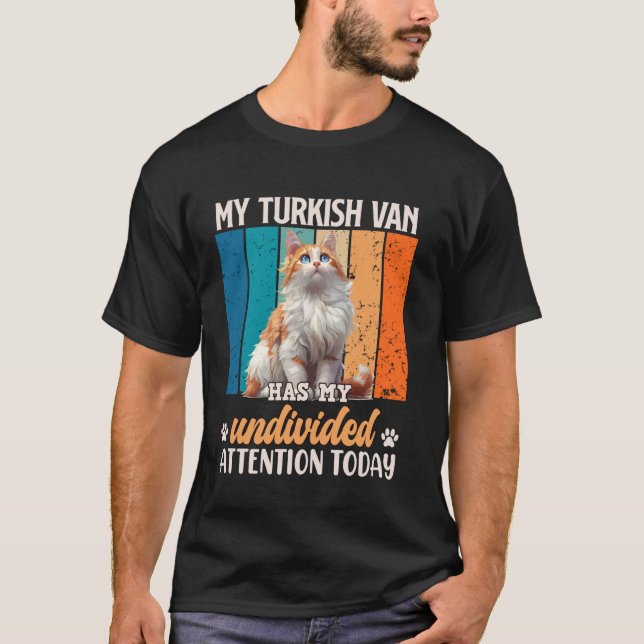 Kattpappa MIN TURKISKA VAN ODELAD UPPMÄRKSAMHET Vi T Shirt (Framsida)