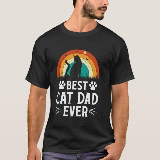 Kattpappa, Rollig katt Fader design T Shirt (Framsida)