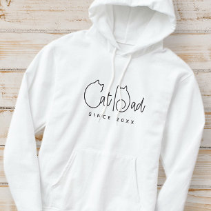 Kattpappa sedan 20XX Modern enkel typografi Hoodie