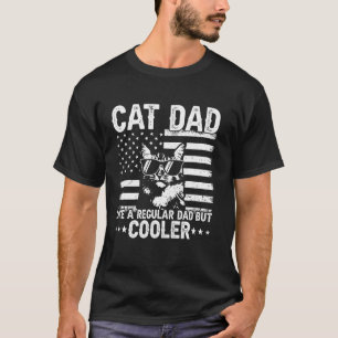 Kattpappa som en vanlig pappa men coolare rolig fa t shirt