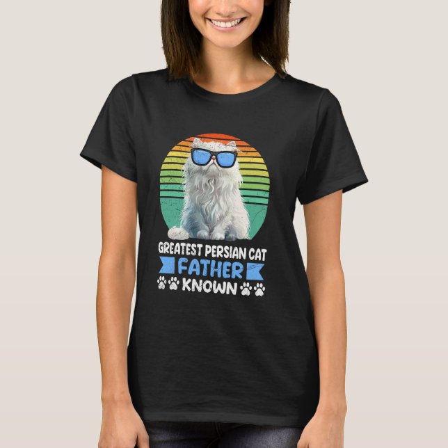 Kattpappa STÖRSTA PERSERKATTFADERN KÄND Vintag T Shirt (Framsida)
