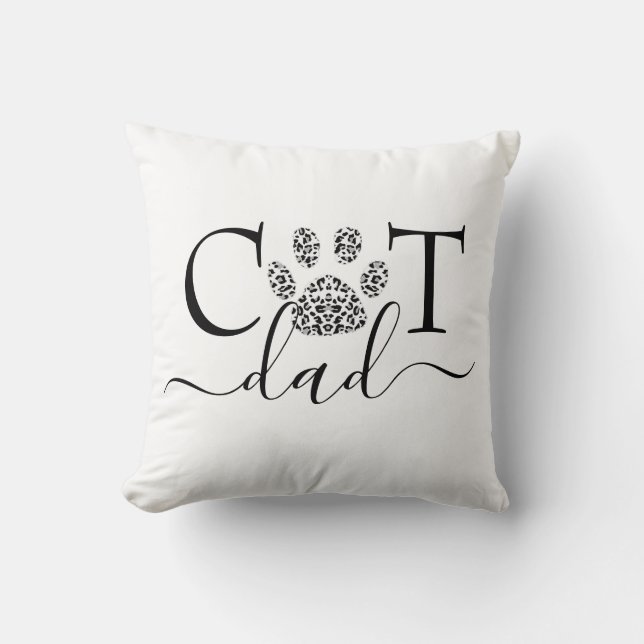 Kattpappa tassavtryck  kudde (Framsida)