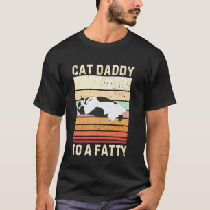Kattpappa till en fet katt Kattpappa Kattälskare H T Shirt