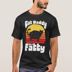 Kattpappa till en tjockis! Rolig Retro 80-tals sol T Shirt