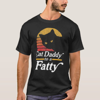 Kattpappa till en tjockis! Rolig Vintage 80-tals s T Shirt