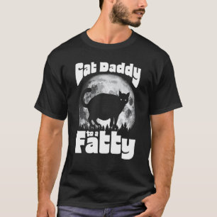 Kattpappa till en tjockis! Roligt Vintage Fullmåne T Shirt