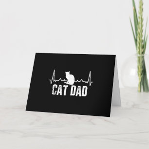Kattpappa till fars dag Heartbeat Kattpappa Älsk Helgkort