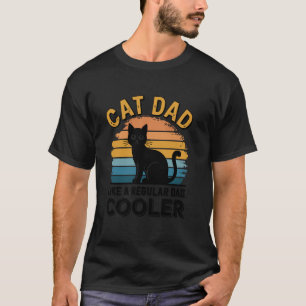 Kattpappa Vanlig Men Coolare Retro Fars Dag Pappa T Shirt