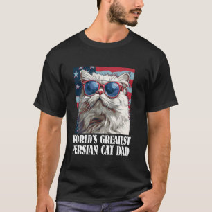 Kattpappa VÄRLDENS BÄSTA PERSERKATT Pappa Amerika T Shirt