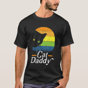 Kattpappa Vintage 80-talet Åttiotal Stil Katt Retr T Shirt