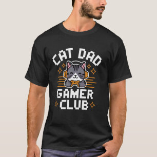Kattpappas spelarklubb Fars dag TV-spel Spelande P T Shirt