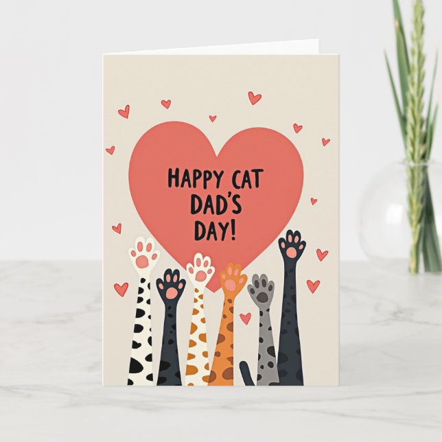 Kattpappornas dag-kort från Loving Paws Kort (Framsida)