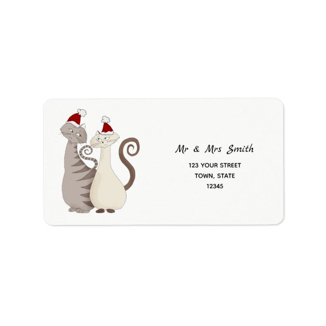 Kattpar Jul Returadress Adressetikett (Framsidan)